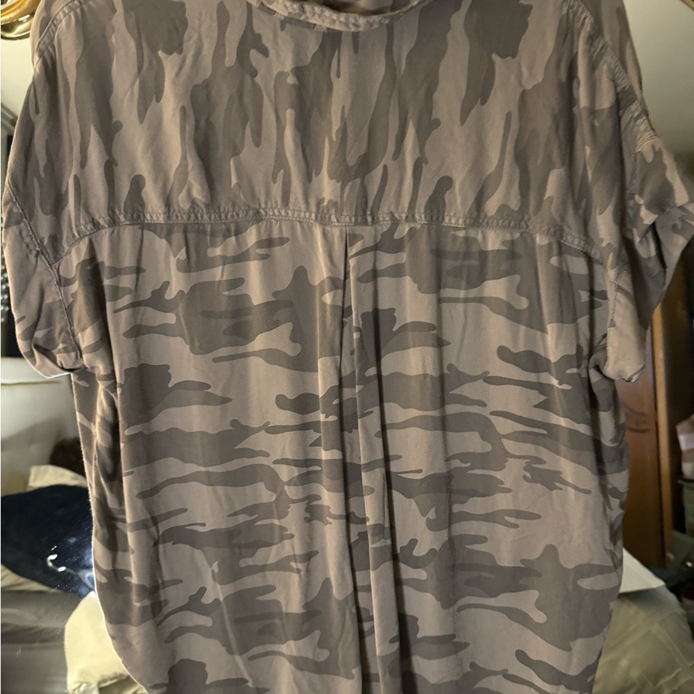 Women’s draw string camp short sleeve top - Picture 5 of 7
